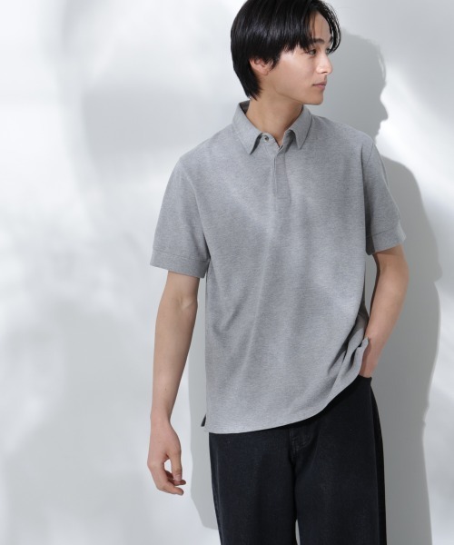 NANO universe（ナノユニバース）の「Anti Soaked(R)  汗染み防止 比翼ポロシャツ（ポロシャツ・メンズ・ブラック/トップグレー/ホワイト・S/M/L）」の18枚目の写真