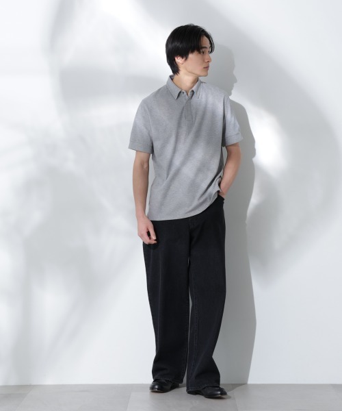 NANO universe（ナノユニバース）の「Anti Soaked(R)  汗染み防止 比翼ポロシャツ（ポロシャツ・メンズ・ブラック/トップグレー/ホワイト・S/M/L）」の20枚目の写真