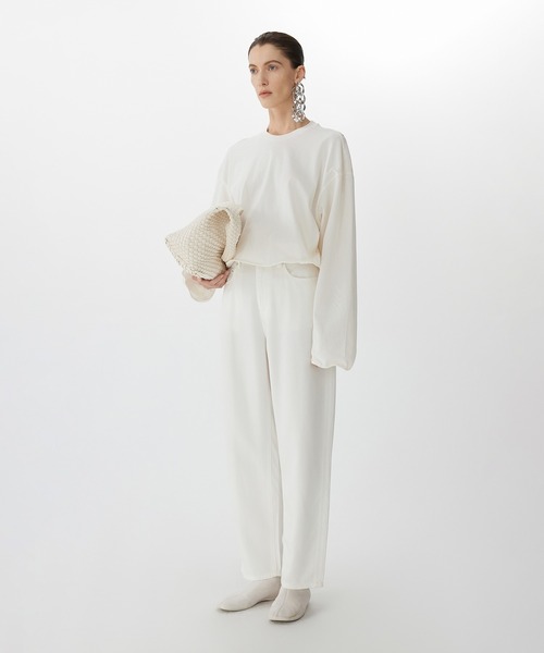 JNBY（ジェーエヌビーワイ）の「Sculpted Motion Wire Top / ワイヤートップス（Tシャツ/カットソー・レディース・ホワイト/グレー・36/34）」の4枚目の写真