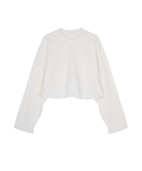 JNBY（ジェーエヌビーワイ）の「Sculpted Motion Wire Top / ワイヤートップス（Tシャツ/カットソー・レディース・ホワイト/グレー・36/34）」の8枚目の写真
