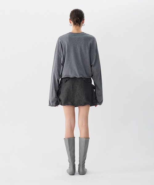 JNBY（ジェーエヌビーワイ）の「Sculpted Motion Wire Top / ワイヤートップス（Tシャツ/カットソー・レディース・ホワイト/グレー・36/34）」の22枚目の写真
