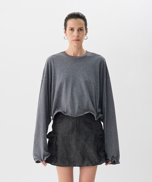 JNBY（ジェーエヌビーワイ）の「Sculpted Motion Wire Top / ワイヤートップス（Tシャツ/カットソー・レディース・ホワイト/グレー・36/34）」の20枚目の写真