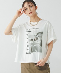 GLOBAL WORK | ヘビロッTEEワイドプリント半袖/289396(Tシャツ/カットソー)