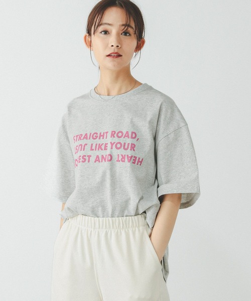 セール】ヘビロッTEEワイドプリント半袖/289396（Tシャツ