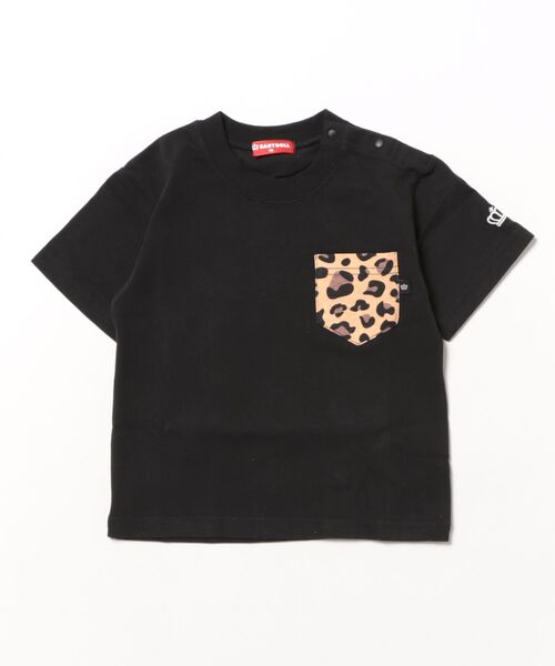 BABYDOLL(ベビードール)の「【綿100%】 親子お揃い ヒョウ柄ポケットTシャツ 0543K(Tシャツ/カットソー・キッズ・ブラック/ピンク系その他7/ホワイト・90cm/110cm/120cm/100cm/130cm/140cm/80cm/150cm)」の5枚目の写真