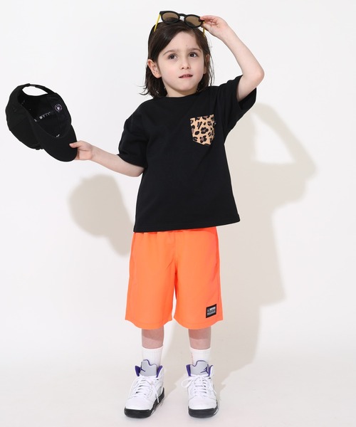 BABYDOLL(ベビードール)の「【綿100%】 親子お揃い ヒョウ柄ポケットTシャツ 0543K(Tシャツ/カットソー・キッズ・ブラック/ピンク系その他7/ホワイト・90cm/110cm/120cm/100cm/130cm/140cm/80cm/150cm)」の6枚目の写真