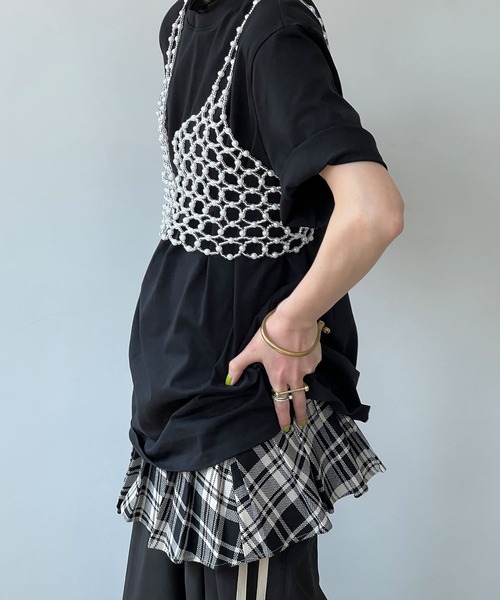 chuclla（チュクラ）の「ビジューキャミビスチェ chw25s056（その他トップス・レディース・ホワイト/ゴールド・FREE）」の5枚目の写真