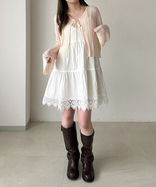 apres jour clair（アプレジュールクレア）の「【apres jour clair】コットンレースキャミチュニック（チュニック・レディース・ベージュ/オフホワイト・フリー/X-LARGE）」の14枚目の写真