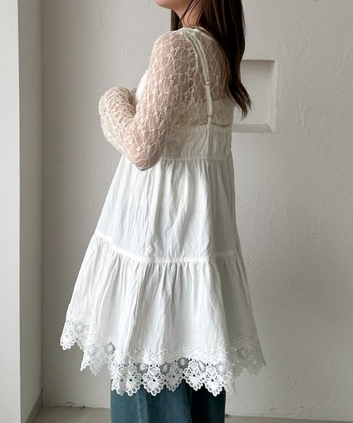 apres jour clair（アプレジュールクレア）の「【apres jour clair】コットンレースキャミチュニック（チュニック・レディース・ベージュ/オフホワイト・フリー/X-LARGE）」の20枚目の写真