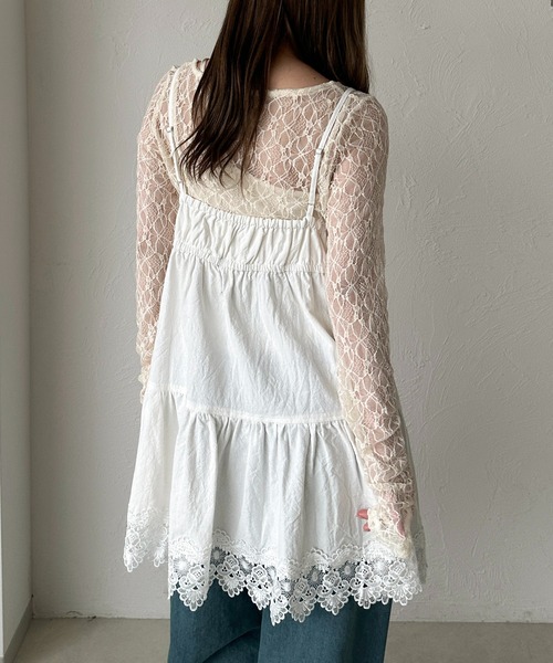 apres jour clair（アプレジュールクレア）の「【apres jour clair】コットンレースキャミチュニック（チュニック・レディース・ベージュ/オフホワイト・フリー/X-LARGE）」の21枚目の写真