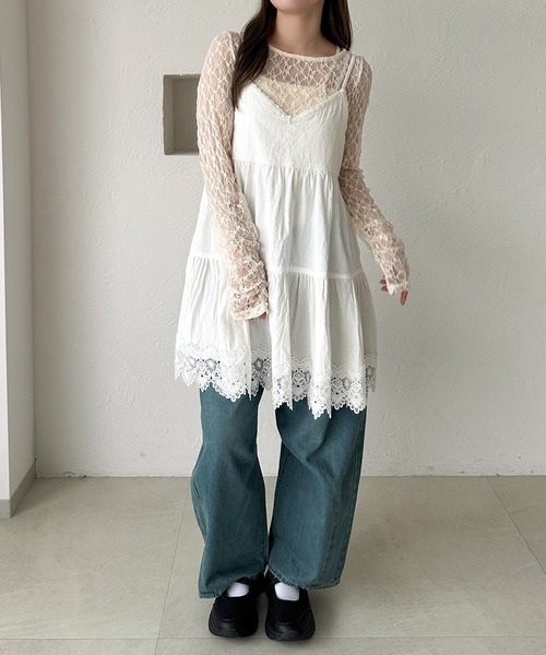 apres jour clair（アプレジュールクレア）の「【apres jour clair】コットンレースキャミチュニック（チュニック・レディース・ベージュ/オフホワイト・フリー/X-LARGE）」の22枚目の写真