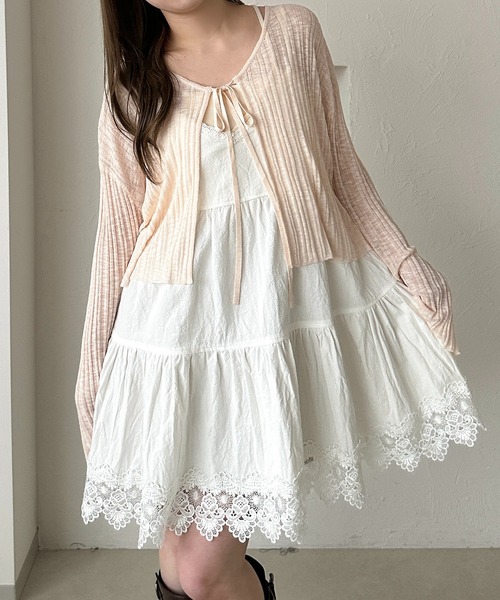 apres jour clair（アプレジュールクレア）の「【apres jour clair】コットンレースキャミチュニック（チュニック・レディース・ベージュ/オフホワイト・フリー/X-LARGE）」の10枚目の写真