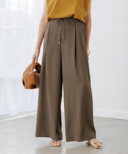 セール】サラサラリラクシーワイドパンツ＜低身長サイズあり＞/321521