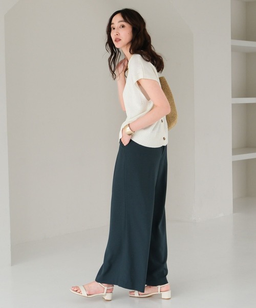 セール】サラサラリラクシーワイドパンツ＜低身長サイズあり＞/321521