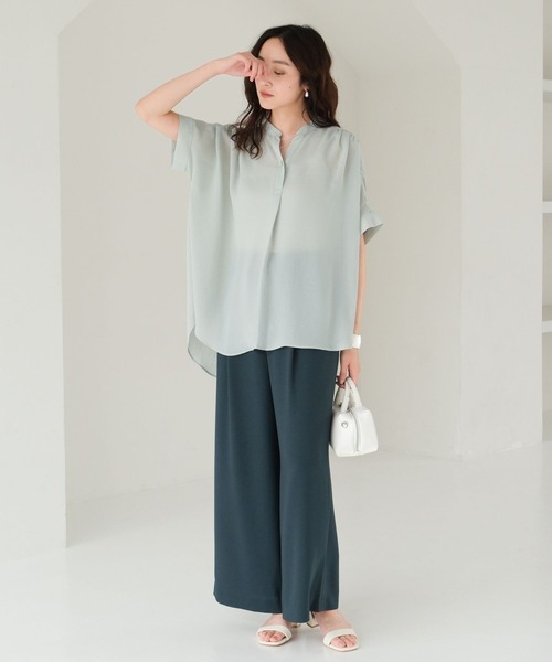 Elura（エルーラ）の「サラサラリラクシーワイドパンツ＜低身長サイズあり＞/321521（その他パンツ・レディース・ブラック系その他/オフホワイト/ネイビー/ブラック/ダークブラウン/グリーン/ホワイト/レオパード・SMALL/MEDIUM/LARGE/Ws S/Ws M）」の22枚目の写真