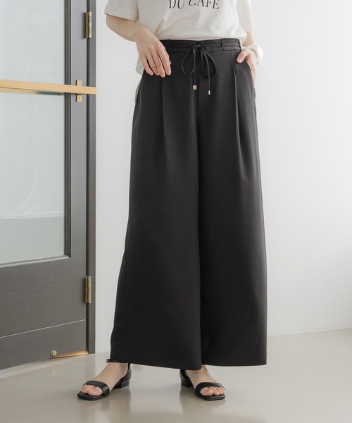 Elura（エルーラ）の「サラサラリラクシーワイドパンツ＜低身長サイズあり＞/321521（その他パンツ・レディース・ブラック系その他/オフホワイト/ネイビー/ブラック/ダークブラウン/グリーン/ホワイト/レオパード・SMALL/MEDIUM/LARGE/Ws S/Ws M）」の11枚目の写真