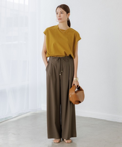 セール】サラサラリラクシーワイドパンツ＜低身長サイズあり＞/321521