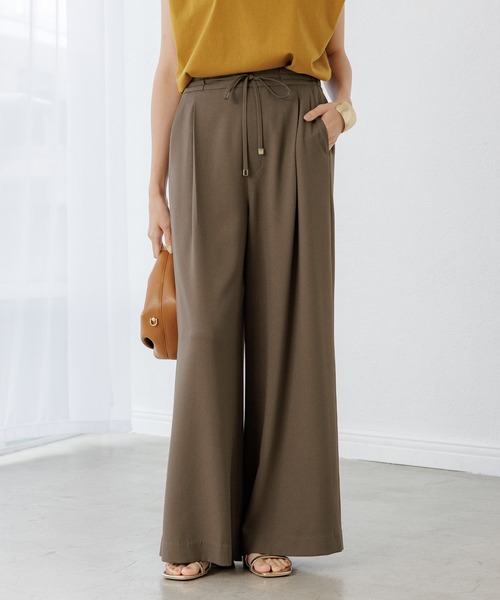 セール】サラサラリラクシーワイドパンツ＜低身長サイズあり＞/321521