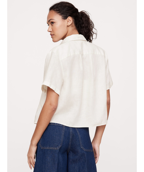 Banana Republic(バナナリパブリック)の「ボクシー リネン ショートスリーブ シャツ(シャツ/ブラウス・レディース・ライトベージュ/ブラック/ブラウン/ブラウン系その他/ベージュ/ピンク・XS/L/M/S)」の11枚目の写真