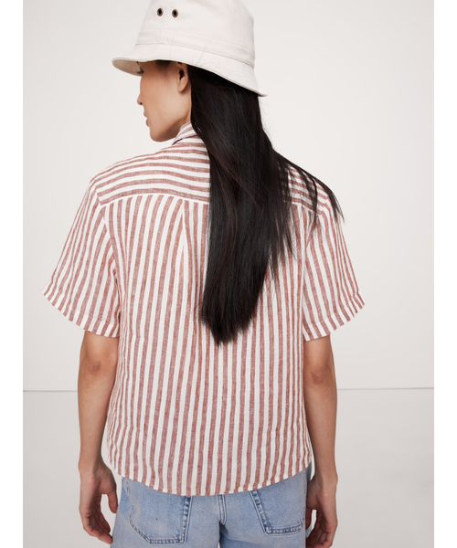 Banana Republic(バナナリパブリック)の「ボクシー リネン ショートスリーブ シャツ(シャツ/ブラウス・レディース・ライトベージュ/ブラック/ブラウン/ブラウン系その他/ベージュ/ピンク・XS/L/M/S)」の13枚目の写真