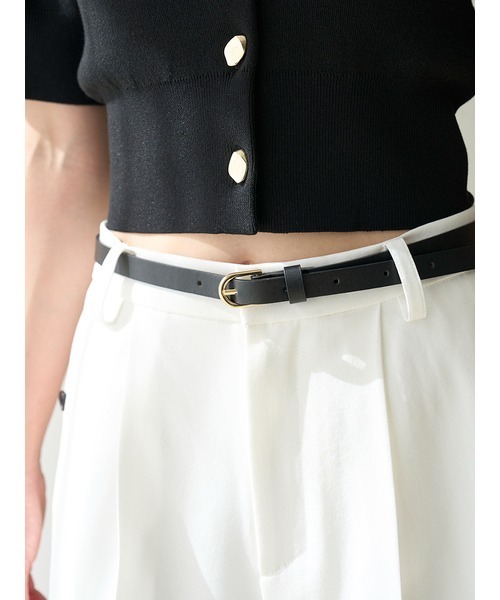 SNIDEL（スナイデル）の「ベルティッドハーフパンツ（その他パンツ・レディース・ブラック/ホワイト/グレー・0/1）」の10枚目の写真