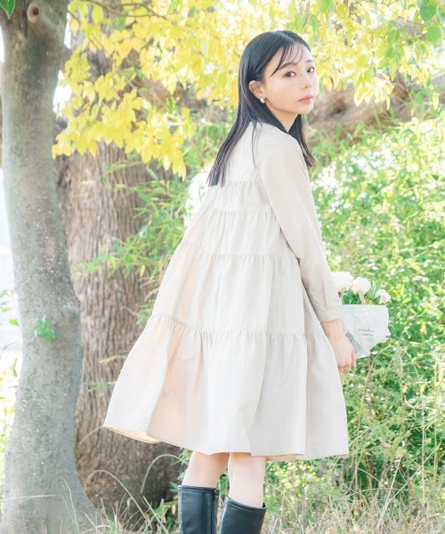 小さいサイズ ティアードミニワンピース 低身長さん・小柄女性