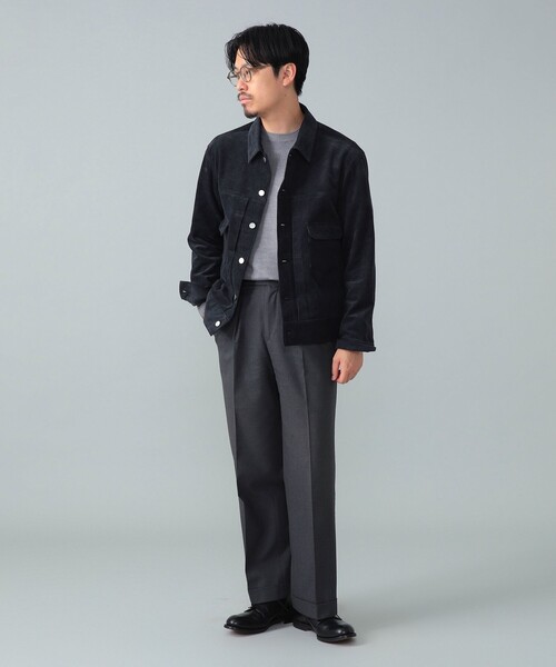 BEAMS F（ビームスエフ）の「Jeanik / コーデュロイ 2ndタイプ ブルゾン（ブルゾン・メンズ・ブラック/ベージュ・LARGE/MEDIUM/SMALL）」の4枚目の写真