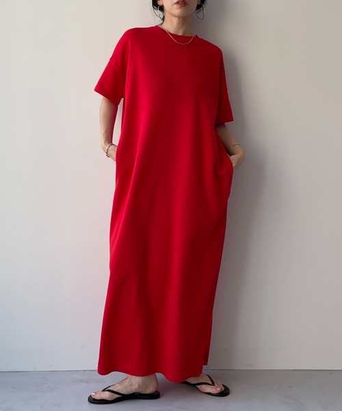 HANSODE sweatee one piece / 半袖スウェッティーワンピース(スッキリ