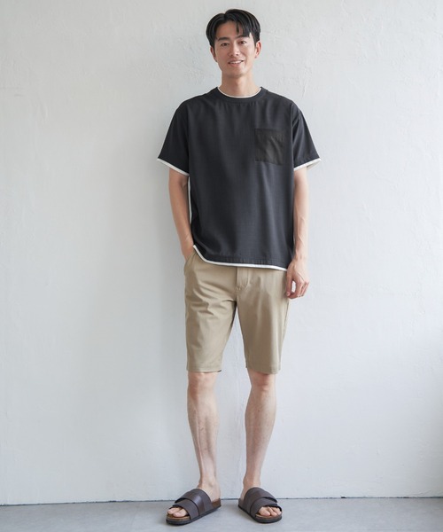 ikka(イッカ)の「【お得だ値】イージーケアリネンライクシャツT(Tシャツ/カットソー・メンズ・オレンジ/ネイビー/ベージュ/グリーン/チャコールグレー・M/L/XL/S)」の19枚目の写真