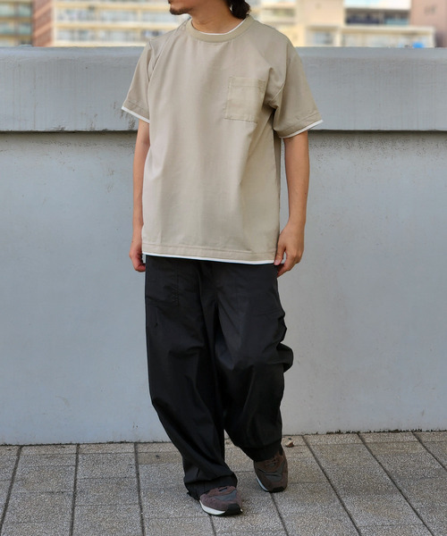 ikka(イッカ)の「【お得だ値】イージーケアリネンライクシャツT(Tシャツ/カットソー・メンズ・オレンジ/ネイビー/ベージュ/グリーン/チャコールグレー・M/L/XL/S)」の11枚目の写真