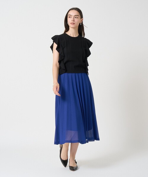 ANAYI（アナイ）の「リネンライクボイルプリーツ スカート（スカート・レディース・ブルー/ブラウン/ブラック・34/36/38）」の17枚目の写真