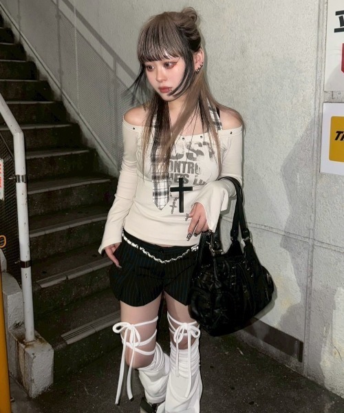 Cest Nous】Patchwork printed T-shirt / 【セヌー】オフ