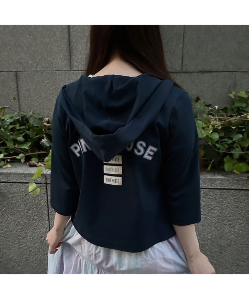 黒ローンフリルスウェットパーカー【M】 - ピンクハウス通販