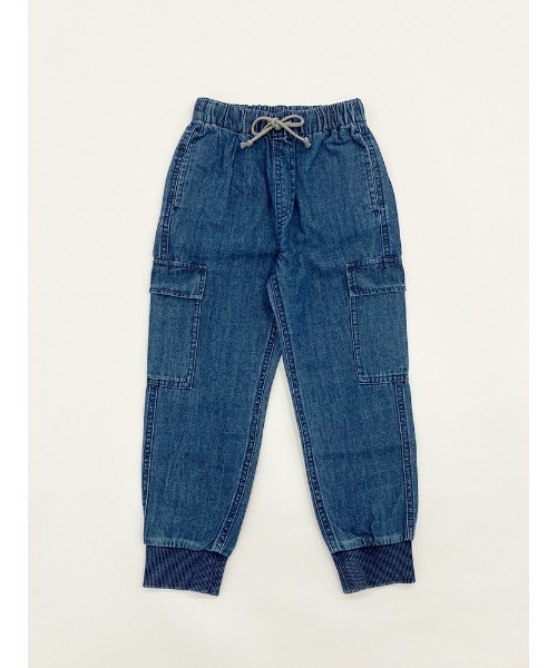 Catchup（ケチャップ）の「【Catchup】ライトオンスデニムスリムカーゴパンツ（デニムパンツ・キッズ・ネイビー/ブルー・110㎝/120㎝/130㎝/140㎝/150cm/100㎝）」の2枚目の写真