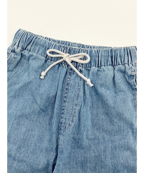 Catchup（ケチャップ）の「【Catchup】ライトオンスデニムスリムカーゴパンツ（デニムパンツ・キッズ・ネイビー/ブルー・110㎝/120㎝/130㎝/140㎝/150cm/100㎝）」の3枚目の写真