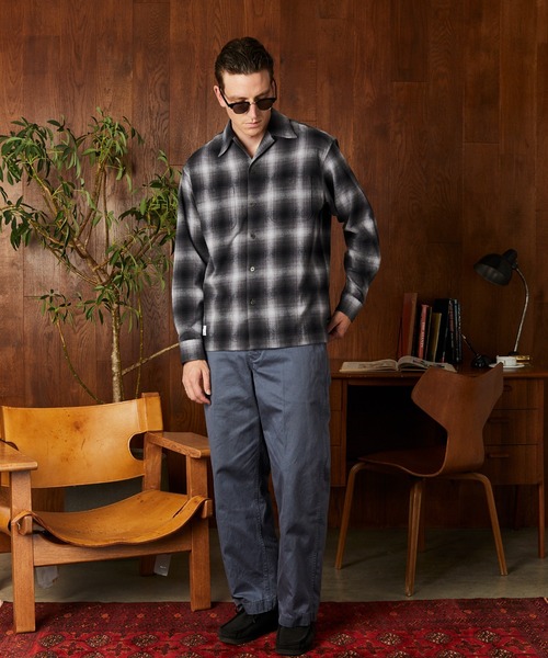 schott（ショット）の「Schott/ショット/OMBRE CHECK FLANNEL LS SHIRT/オンブレチェック フランネルシャツ（シャツ/ブラウス・メンズ・ブラウン/ブラック・2XL/XL/L/M）」の3枚目の写真