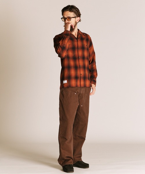 Schott ショット OMBRE CHECK FLANNEL LS SHIRT ショット Schott OMBRE CHECK FLANNEL LS SHIRT （ブラック