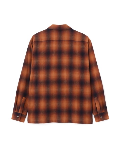 Schott オンブレチェック コットン フランネル オープンカラーシャツ XL Schott N.Y.C シャツ Schott/ショット/OMBRE CHECK FLANNEL LS