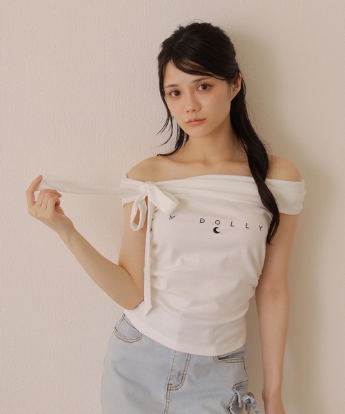 tシャツ *M DOLLY original* bardot logo tops/バルドーロゴトップス レディース M DOLLY original* bardot logo tops/バルドーロゴトップス（T