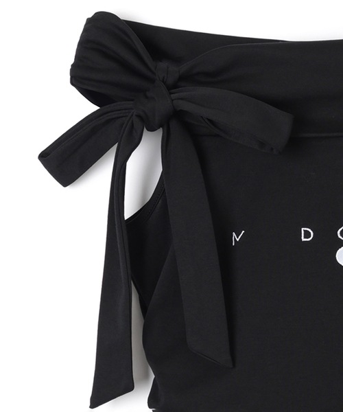 M DOLLY（エムドリー）の「*M DOLLY original* bardot logo tops/バルドーロゴトップス（Tシャツ/カットソー・レディース・ブラック/ホワイト・FREE）」の8枚目の写真