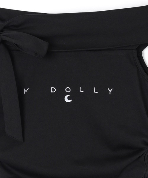 M DOLLY（エムドリー）の「*M DOLLY original* bardot logo tops/バルドーロゴトップス（Tシャツ/カットソー・レディース・ブラック/ホワイト・FREE）」の9枚目の写真