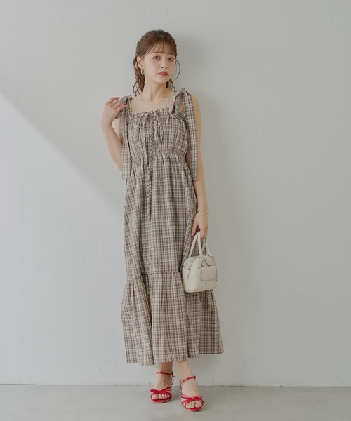 WEB限定/REVIVAL】肩リボンマルチwayタンクロングワンピース