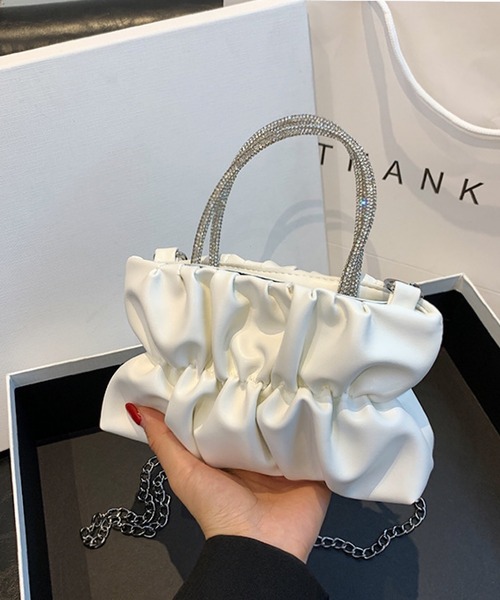 VIBGYOR(ヴィブジョー)の「Mignonjour/ストーンハンドルミニチェーンバッグ M2339(ショルダーバッグ・レディース・ホワイト/ベージュ/ブラック/シルバー・FREE)」の16枚目の写真