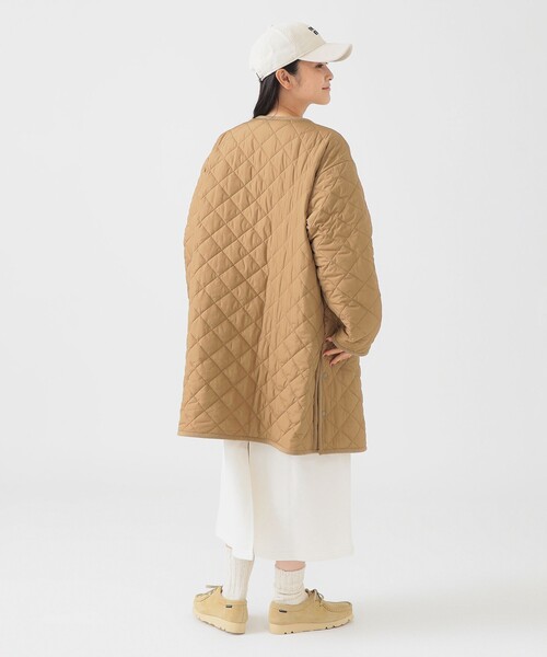 B:MING by BEAMS（ビーミングバイビームス）の「キルティング ノーカラー ロング コート（S～M）（ノーカラーコート・レディース・ベージュ/ブラック/ホワイト系その他5・SMALL/MEDIUM）」の6枚目の写真