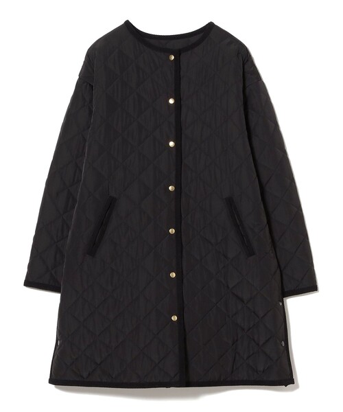 B:MING by BEAMS(ビーミングバイビームス)の「キルティング ノーカラー ロング コート(S~M)(ノーカラーコート・レディース・ベージュ/ブラック/ホワイト系その他5・SMALL/MEDIUM)」の13枚目の写真