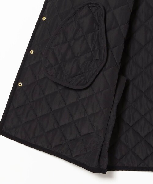 B:MING by BEAMS(ビーミングバイビームス)の「キルティング ノーカラー ロング コート(S~M)(ノーカラーコート・レディース・ベージュ/ブラック/ホワイト系その他5・SMALL/MEDIUM)」の14枚目の写真