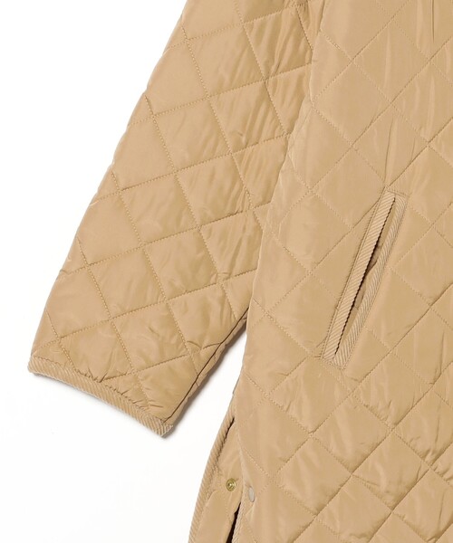 B:MING by BEAMS(ビーミングバイビームス)の「キルティング ノーカラー ロング コート(S~M)(ノーカラーコート・レディース・ベージュ/ブラック/ホワイト系その他5・SMALL/MEDIUM)」の10枚目の写真