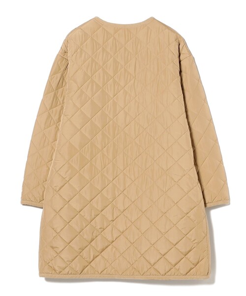 B:MING by BEAMS(ビーミングバイビームス)の「キルティング ノーカラー ロング コート(S~M)(ノーカラーコート・レディース・ベージュ/ブラック/ホワイト系その他5・SMALL/MEDIUM)」の4枚目の写真