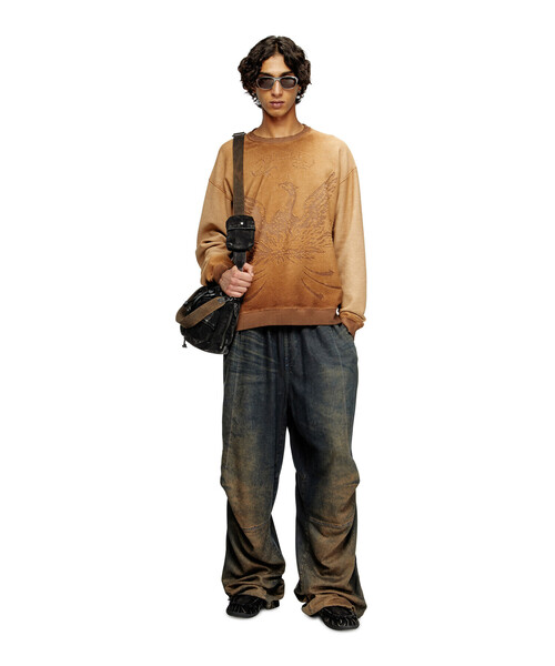 DIESEL（ディーゼル）の「メンズ プルオーバースウェット S-ARON（スウェット・メンズ・グレー/ブラウン・XXX-LARGE/LARGE/SMALL/MEDIUM/X-SMALL/X-LARGE/XX-LARGE）」の3枚目の写真