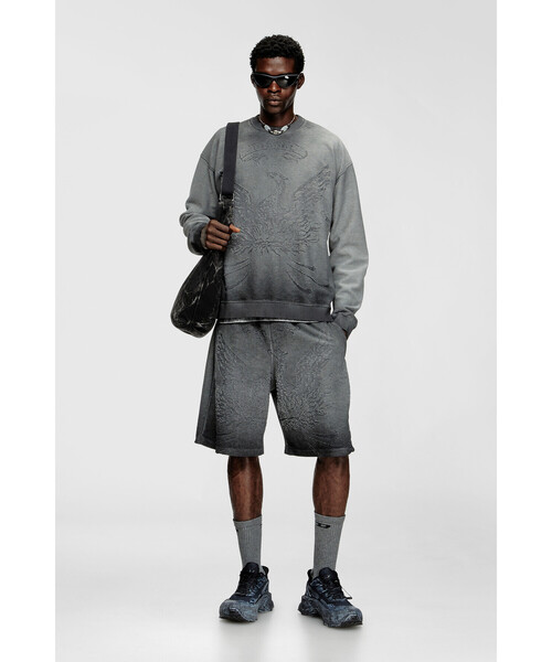DIESEL（ディーゼル）の「メンズ プルオーバースウェット S-ARON（スウェット・メンズ・グレー/ブラウン・XXX-LARGE/LARGE/SMALL/MEDIUM/X-SMALL/X-LARGE/XX-LARGE）」の7枚目の写真